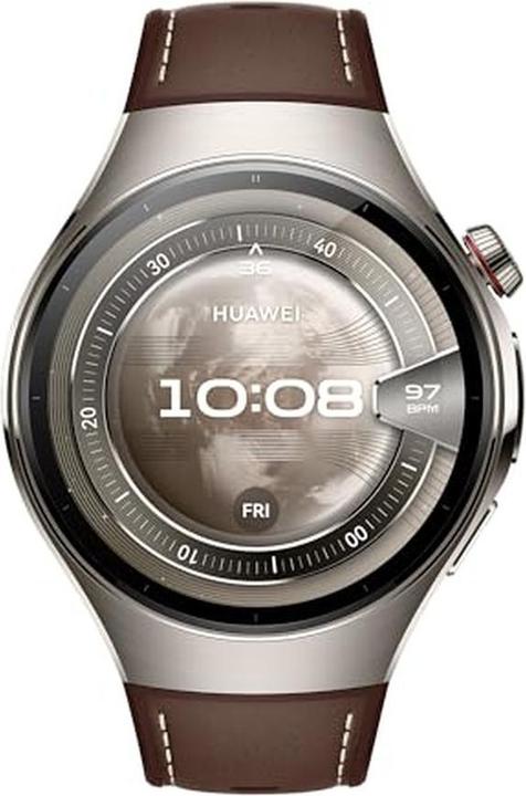 Immagine prodotto Huawei Orologi intelligenti Watch 5 (46 mm), cinturino classico marrone in fluorelastomero, corpo in (46 mm)