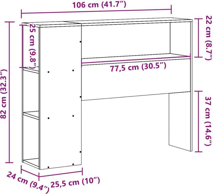 Produktbild vidaXL Lovel (106 x 24 x 82 cm)