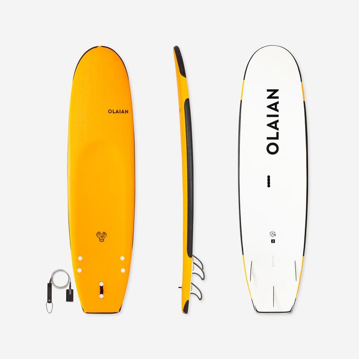 Image du produit Olaian Planche de surf mousse renforcée 7'5" 84 L avec leash