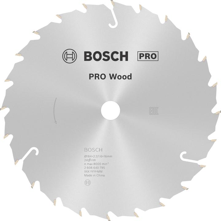 Actual product image Bosch Professional Zubehör PRO Wood circular saw blade, 184 x 2.2 x 16 mm