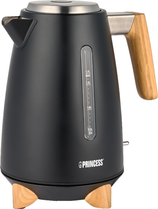 Immagine prodotto Princess 01.236061.01.001 Bollitore cordless, protezione da surriscaldamento Nero (1.70 l, Spina UE)