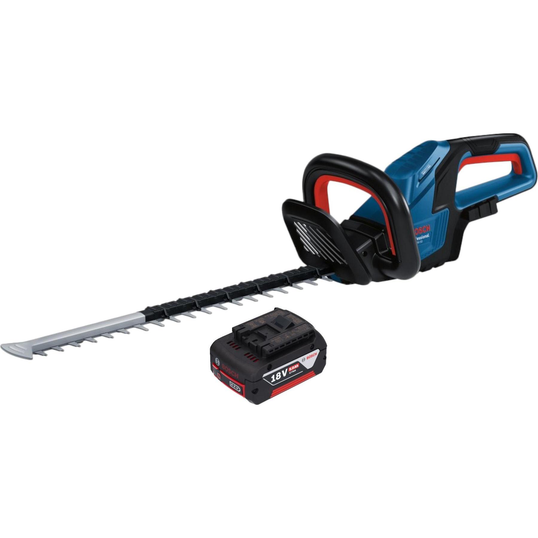 Thumbnail - Bosch Professional, Heckenschere, Bosch GHE 18V-50 Professional Akku Heckenschere 18 V 50 cm Brushless + 1x Akku 5,0 Ah ...