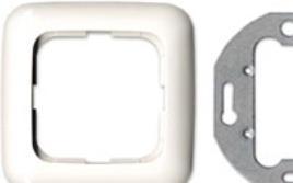 Produktbild Kindermann Schalterrahmen 1-fach, Busch Jaeger, Reflex SI, alpinweiss, passend für Anschlussblenden