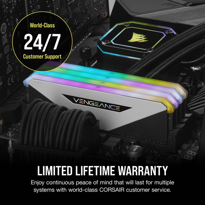 Image du produit Corsair Vengeance RGB RT (2 x 8GB, 3600 MHz, RAM DDR4, DIMM)