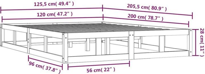 Image du produit vidaXL Bettrahmen (120 x 200 cm)