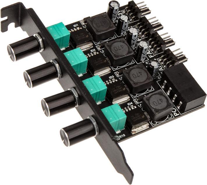 Produktbild Lamptron CP436 4-Kanal-Lueftersteuerung für PCI-Slot - schwarz (4 Lüfter)