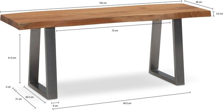 Actual product image Wohnling 120x40x45.5 (120 cm)