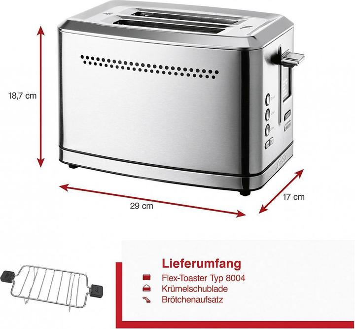 Actual product image Solis Flex Toaster 8004 - Toaster Broodrooster - Met geheugenfunctie