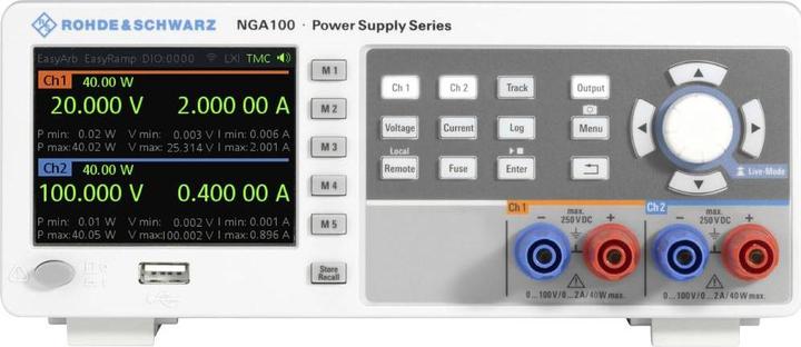 Rohde & Schwarz Tweekanaals voeding 0 V tot 100 V, m