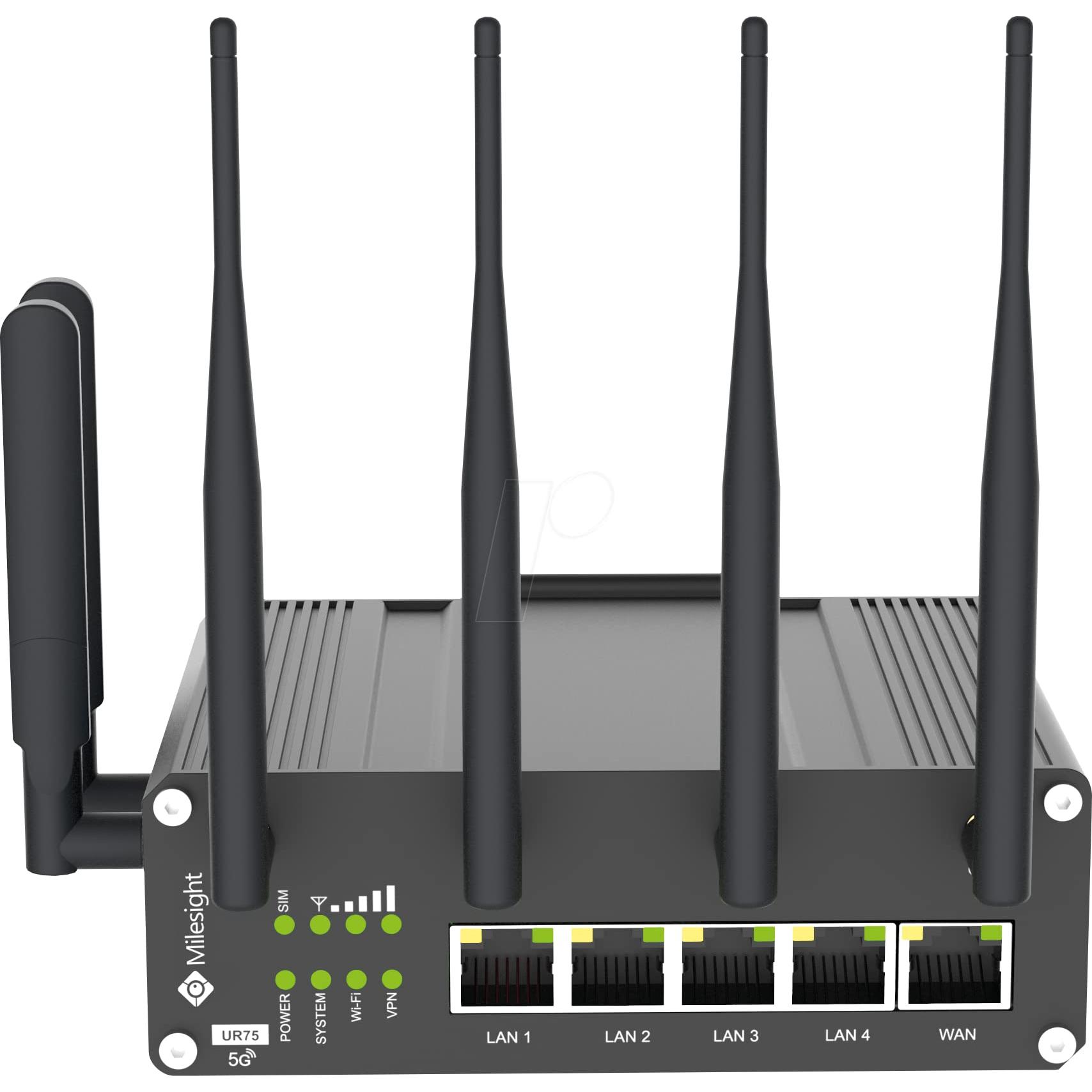 Milesight IoT Ind. router cellulare UR75 5G GPS Wi-Fi, Router