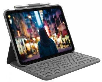 Actual product image Logitech slim folio (DE, iPad 2021 (9th Gen), iPad 2019 (7th gene), iPad 2020 (8. Gen))
