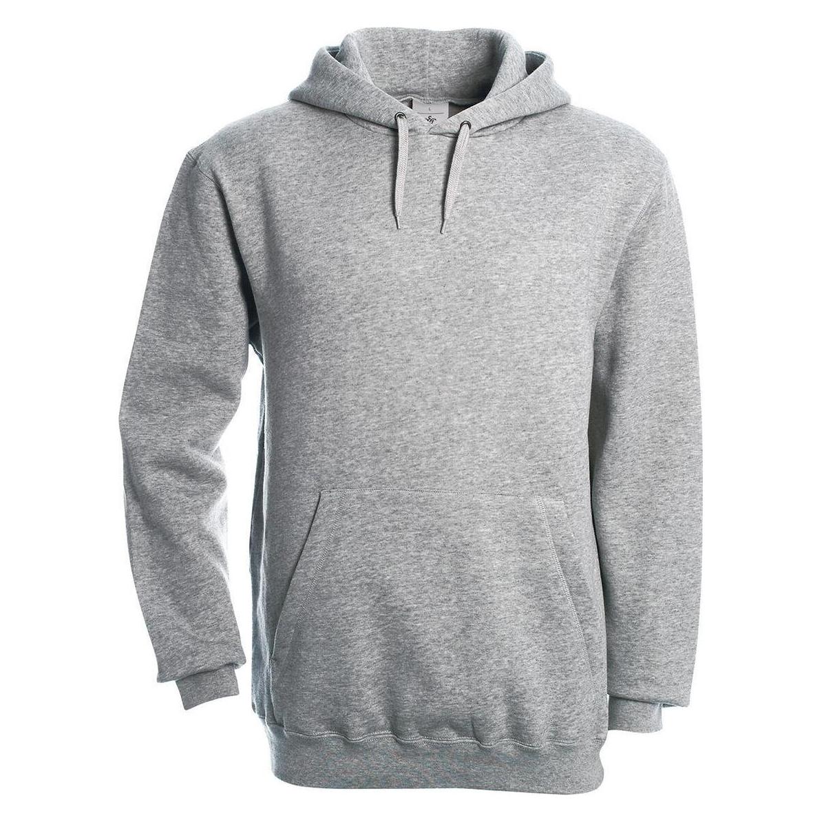 B&C, Herren, Pullover, Hoodie, Grau, (Xs)