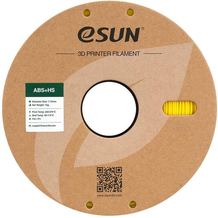Image du produit eSUN EABS+HS 1,75mm YELLOW 1kg (ABS, 1.75 mm, 1000 g, Jaune)