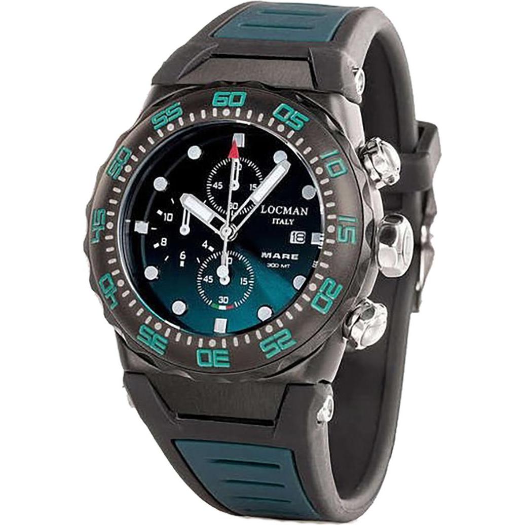 Thumbnail - Locman, Armbanduhr, Italy Armbanduhr Mare 300MT Chrono Ref. 0560, Schwarz, (Chronograph, 42 mm)