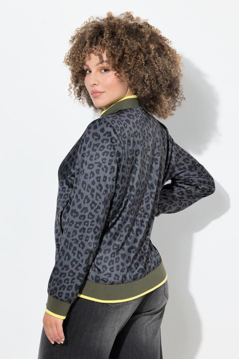 Actual product image Ulla Popken Wendeblouson, uni/Leomuster, Collegekragen, Langarm (42, 44)
