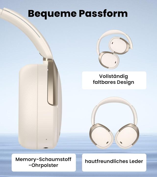 Produktbild Edifier Faltbare Over-Ear-Kopfhörer W80 mit ANC und LDAC (ANC, 65 h, Kabelgebunden, Kabellos)