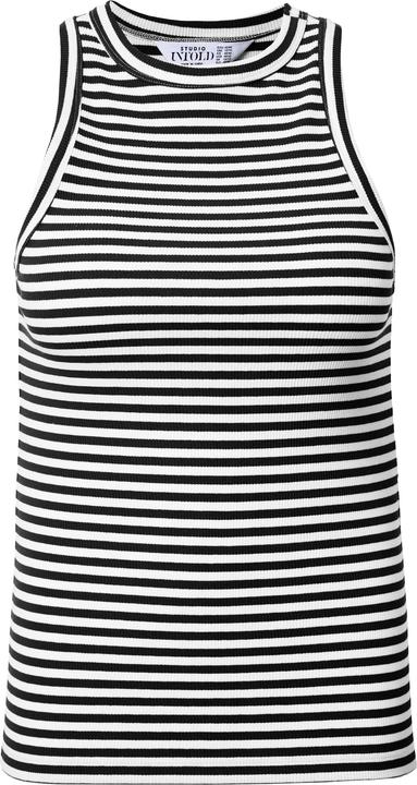 Image du produit Studio Untold Débardeur coupe Slim Shape, jersey côtelé à rayures (58)