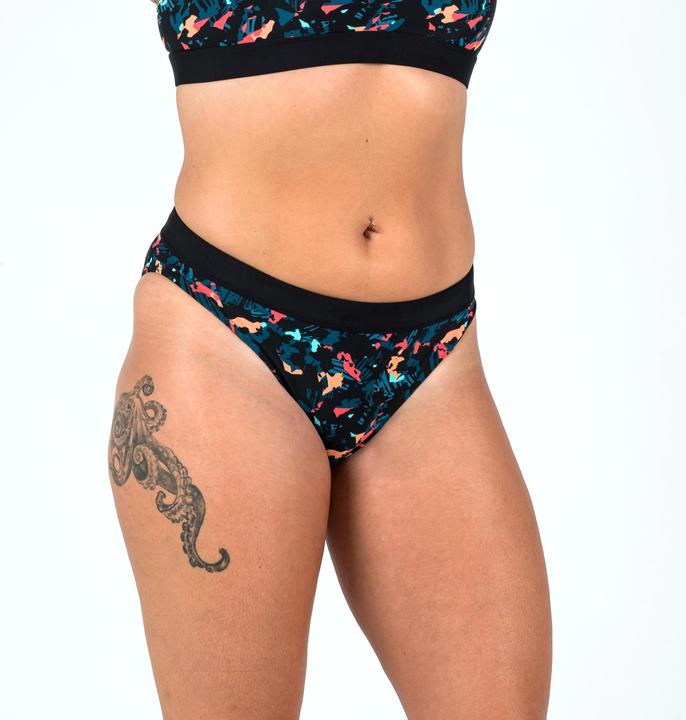 Nabaiji Sportbikini Hose Damen - Kamyleon Form schwarz