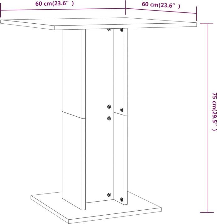 Actual product image VidaXL Mariya (60 x 60 x 75 cm)
