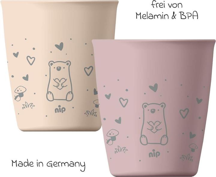 Produktbild NIP Kindertassen & Kinderbecher Trinkbecher 2er Pack eat green - Blau