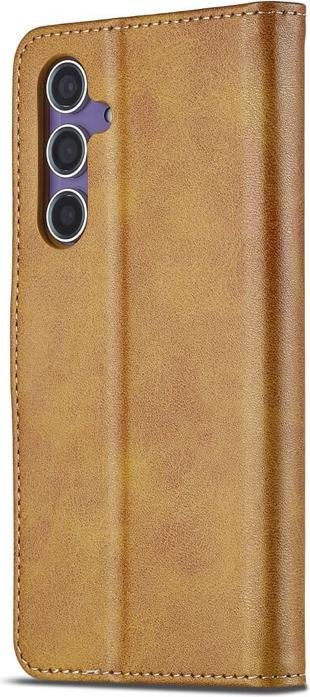 Produktbild LC.Imeeke Samsung Galaxy A37 - Wallet Etui mit 3 Kartenfächern & Magnetverschluss, hellbraun/orange (Samsung Galaxy A37)