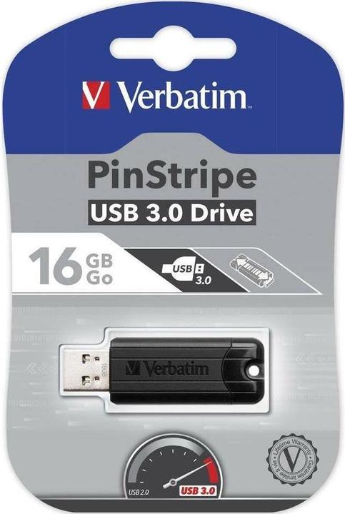 Image du produit Verbatim Clé USB PinStripe (128 Go, USB-A)