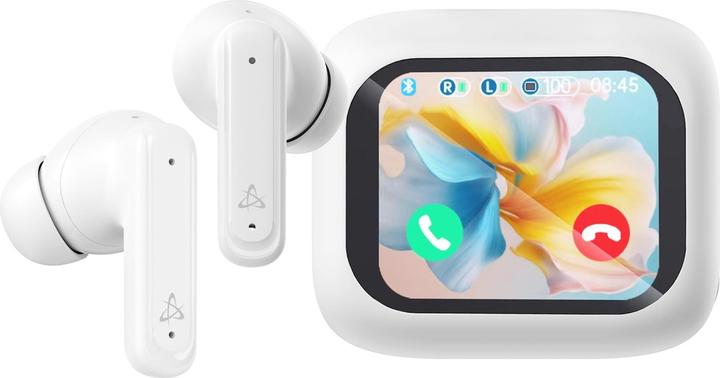 Immagine prodotto Sbox Wireless headphones EB-TWS08-W Touch Screen Display White (ANC, 4 h, Senza fili)