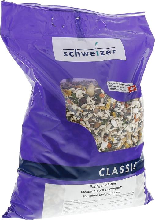 Sunflower seeds, Croquettes, Buckwheat, Pumpkin seeds, Carob, Peanuts in shells, Swiss stone pine nuts, Hemp seeds, Hagenbutten fruits, Carrots, Maize