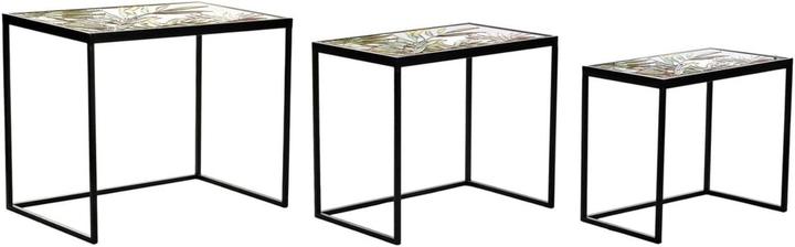 Actual product image DKD Home Decor Set of 3 tables Black Green Golden 60 x 40 x 50 cm