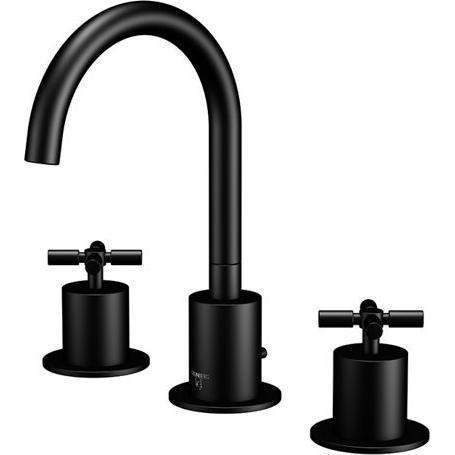 Steinberg, Badarmatur, Serie 250 Waschtischarmatur, schwenkbar, 3-Loch, mit Ablaufgarnitur, Ausladung 150mm, 2502