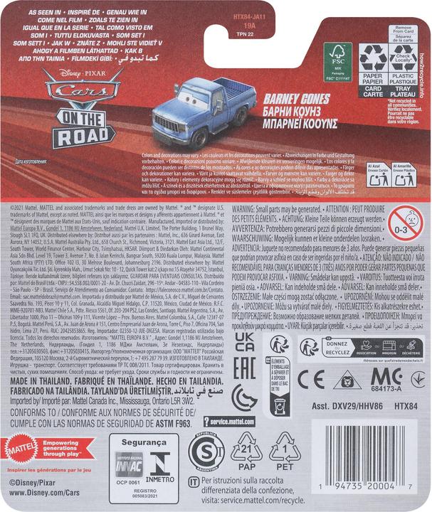 Actual product image Mattel Αυτοκινητάκι Disney Cars - Barney Conesr για 3+ Ετών HTX84