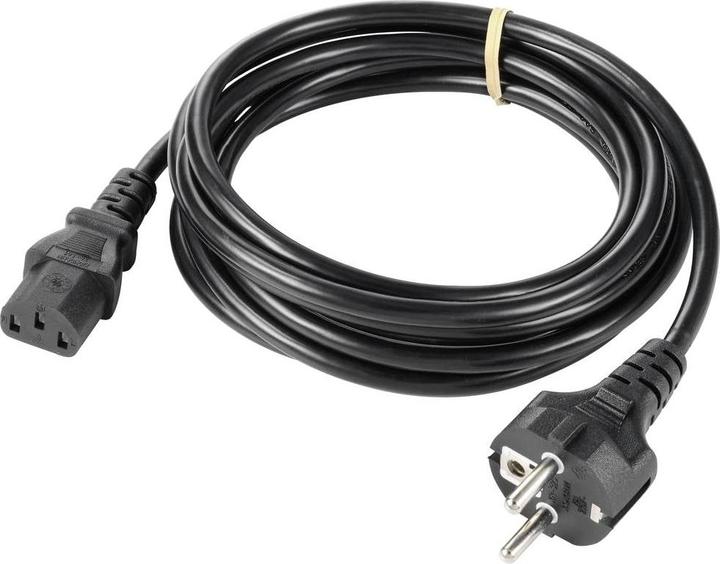 Actual product image Sygonix SY-5243890 IEC connection cable black 5.00 m (5 m)