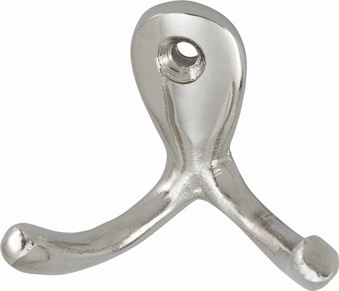 Produktbild Hermeta Handtuchhaken 0560 2 Haken Höhe 37 mm Aluminium vernickelt Ausladung 28,5 mm