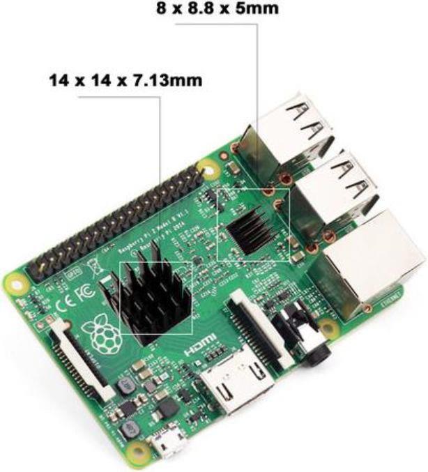 Produktbild Play-Zone Raspberry Pi Cooler Heatsink Kit (Heatsink)