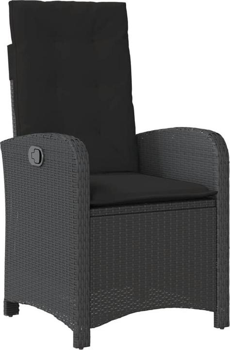 Produktbild VidaXL Gartenmöbel Essgruppe Gartengarnitur Sitzgruppe 7tlg. Schwarz Poly Rattan (160 cm)