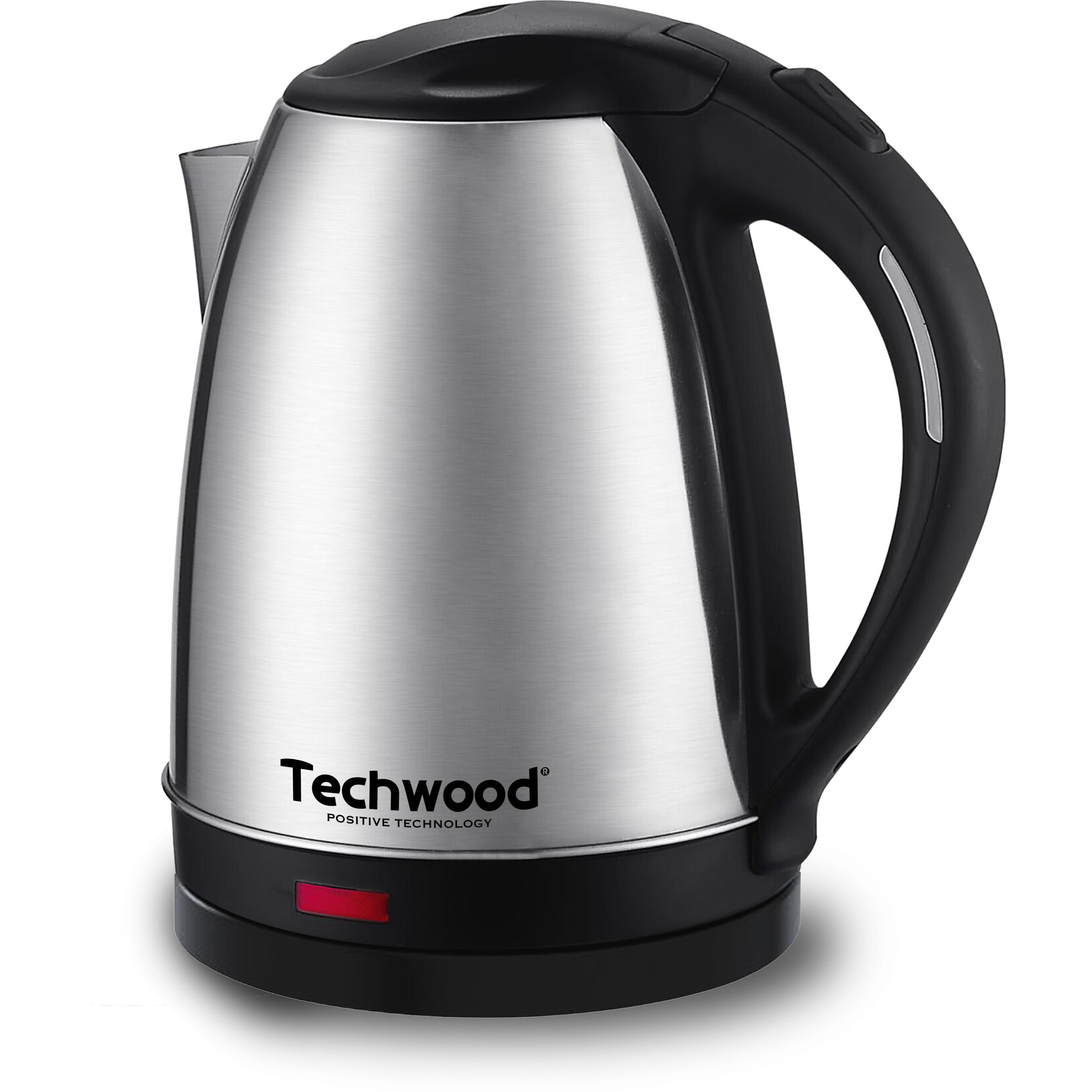 Techwood Wasserkocher 1.8 L, Edelstahl, Bollitore, Argento