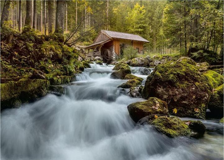 Produktbild Ravensburger Puzzle 12000604 - Mühle am Gollinger Wasserfall - 1000 Teile Puzzle für Erwachsene und (1000 Teile)