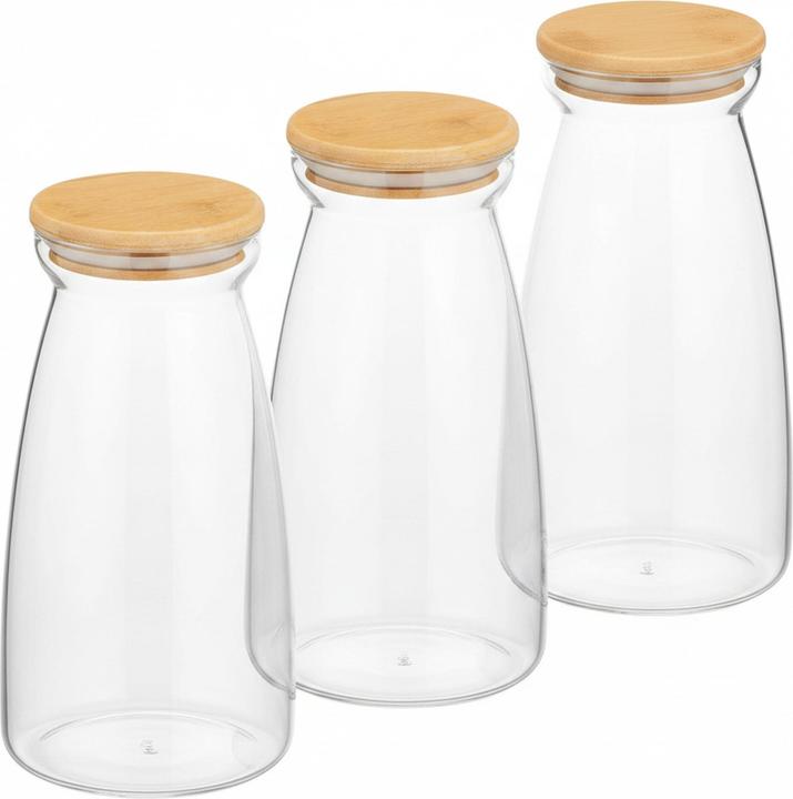 Produktbild Relaxdays 3x Vorratsgläser (1.40 l)