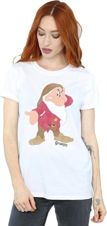 Actual product image Snow White Womens/Ladies Grumpy Cotton Boyfriend T-Shirt (S)