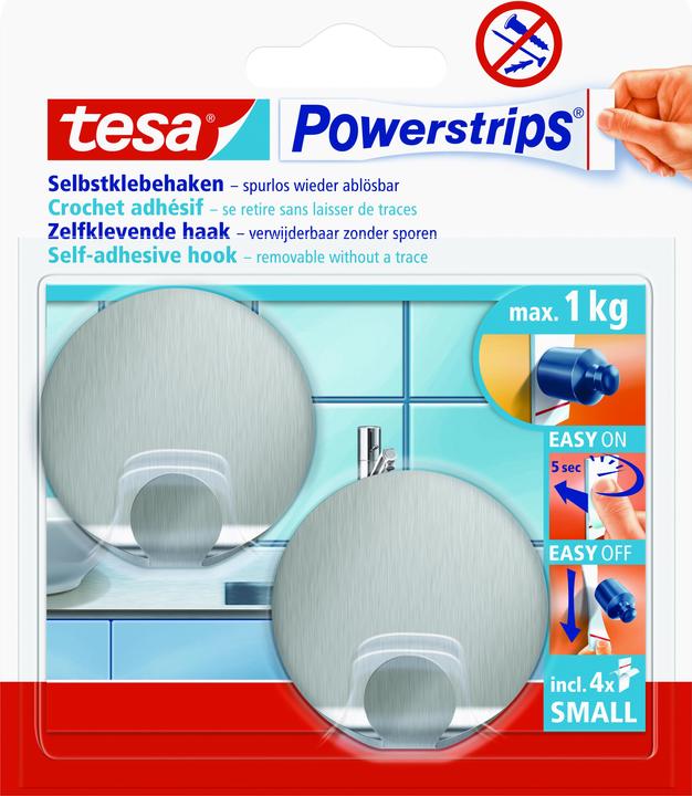Image du produit tesa Crochet Powerstrips SMALL métal rond