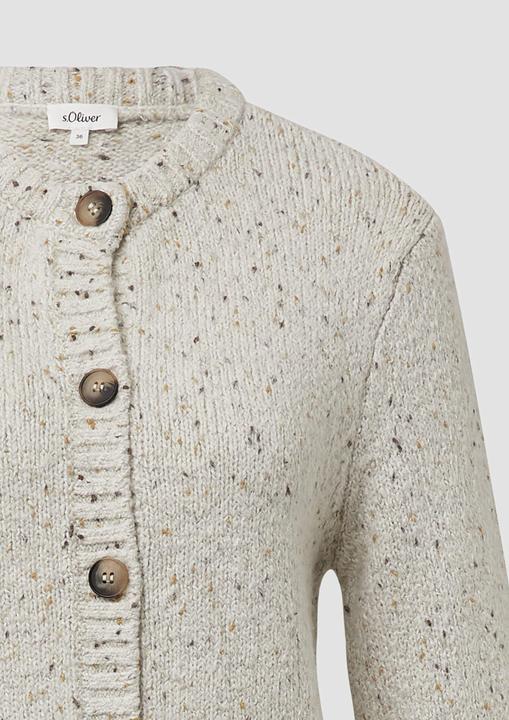 Produktbild s.Oliver Strickjacke Kurze Strickjacke aus Baumwollmix mit Knopfleiste (46)