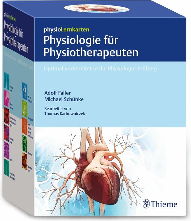Produktbild physioLernkarten - Physiologie für Physiotherapeuten (Deutsch, Adolf Faller, Michael Schünke, 2018)