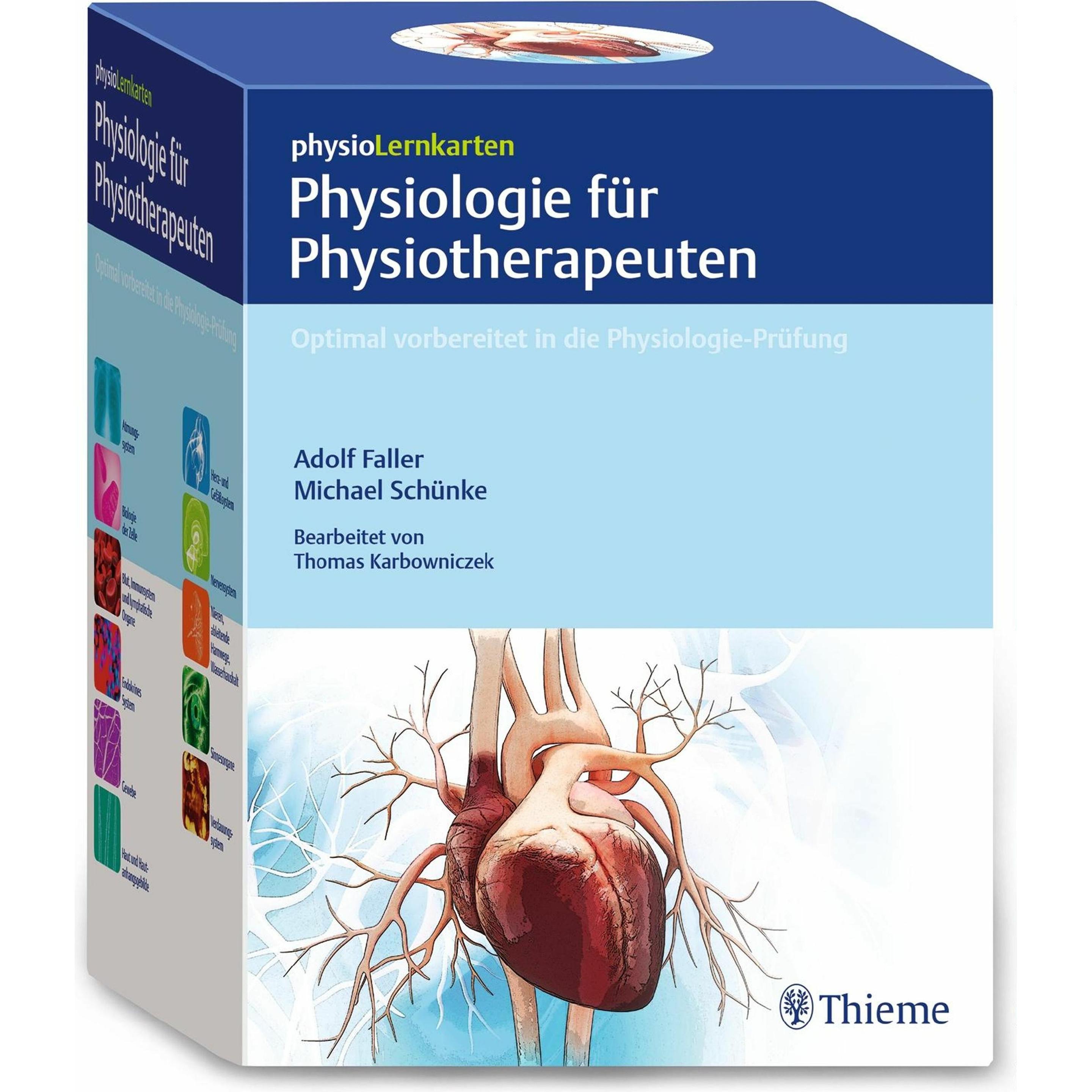 Thumbnail - physioLernkarten - Physiologie für Physiotherapeuten, Fachbücher von Adolf Faller, Michael Schünke