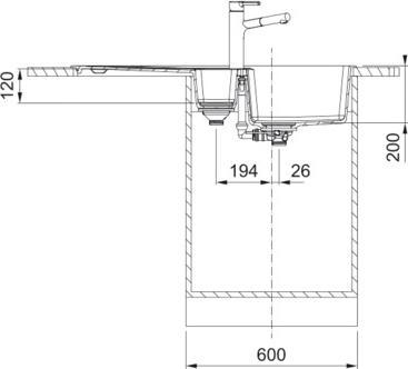 Immagine prodotto Franke Bitte in Hybris oder Grundatentext in SAP-ERP in IT pflegen!! (Lavello con sgocciolatoio, 43.50 cm, 35.90 cm)