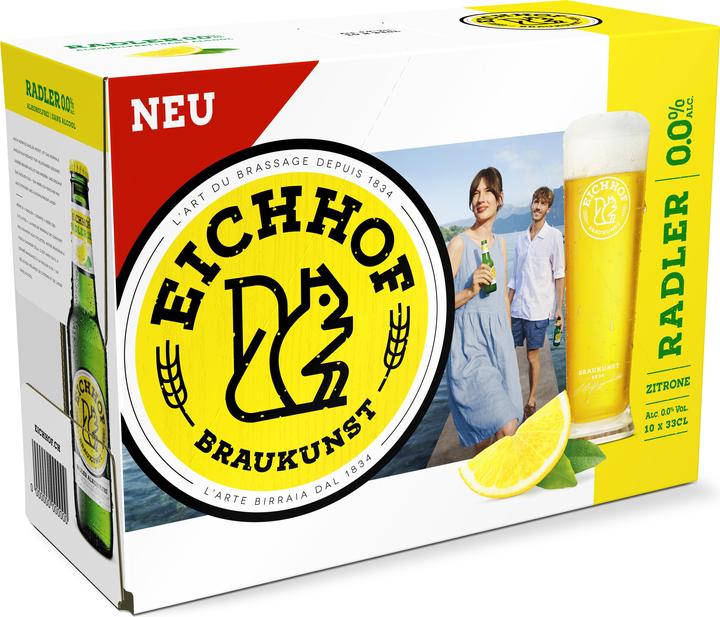 Produktbild Eichhof Radler 0.0% (10 x 33 cl)