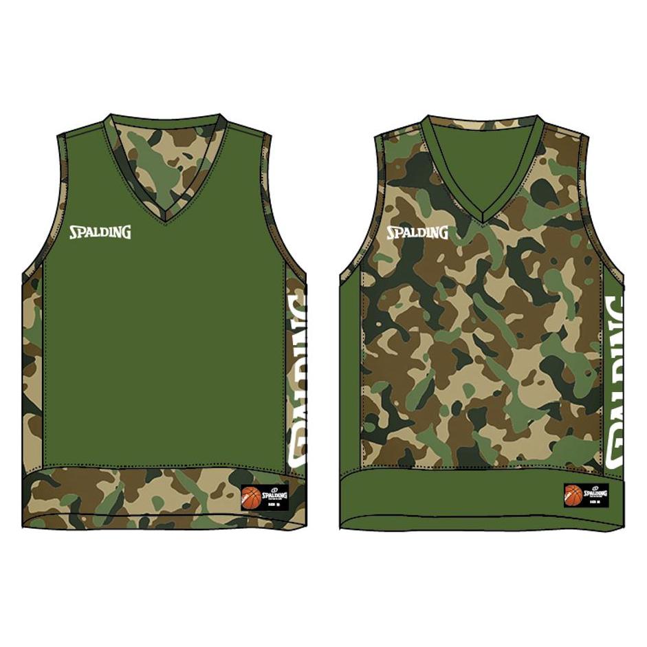 Spalding, Unisex, Sportshirt, Reversible Tank Top (Xxl), Grün, Xxl