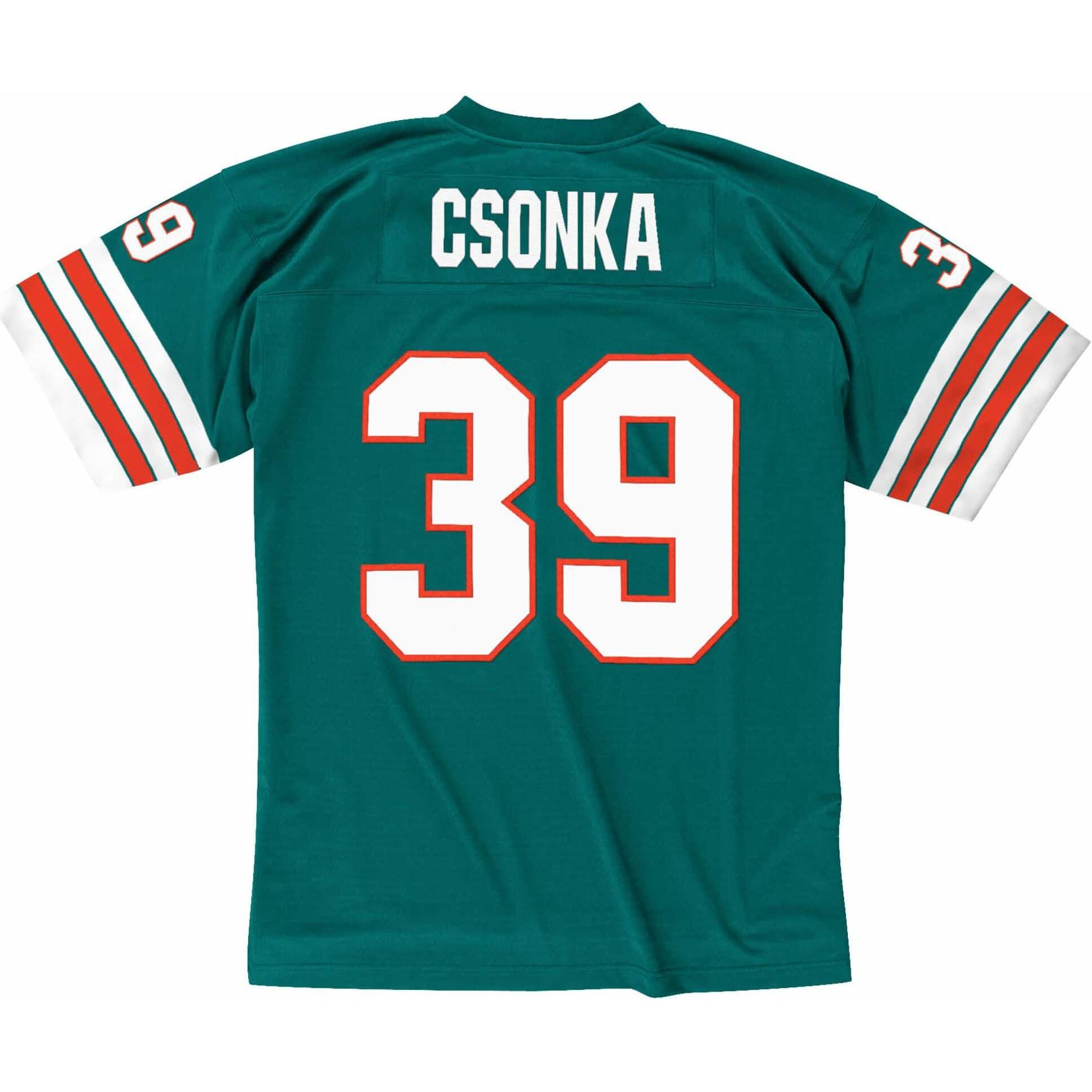 Thumbnail - Mitchell & Ness, Herren, Sportshirt, NFL Legacy Jersey - Miami Dolphins 1972 Larry Csonka - S (S), Grün, S