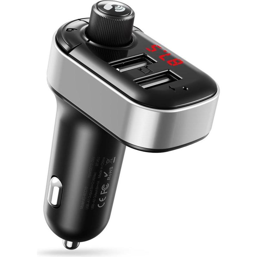 xO transmiter FM BCC10 Bluetooth MP3 Autoladegerät 3,1A schwarz, Auto Adapter, Schwarz