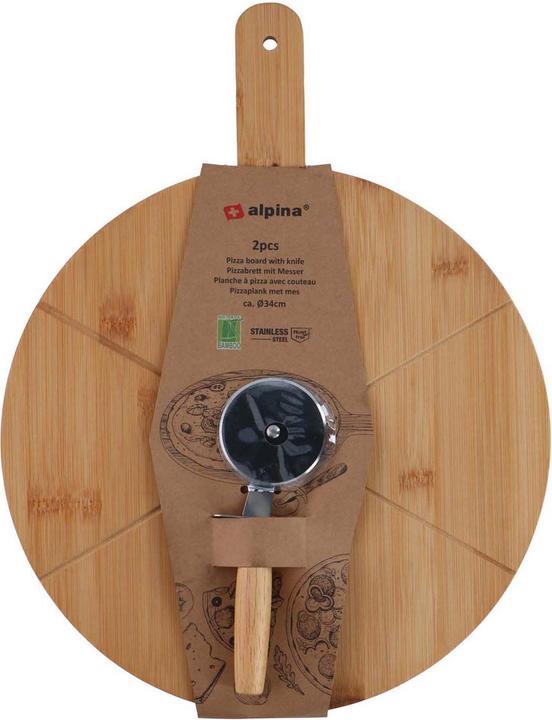 Immagine prodotto alpina Pizzabrett Ø34cm m/Messer 2pc