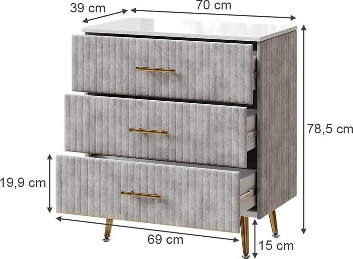 Actual product image Vicco Velia (70 x 39 x 78.50 cm)
